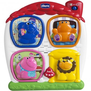 Говорящая игрушка-сортер CHICCO «Домик с животными», разноцветный