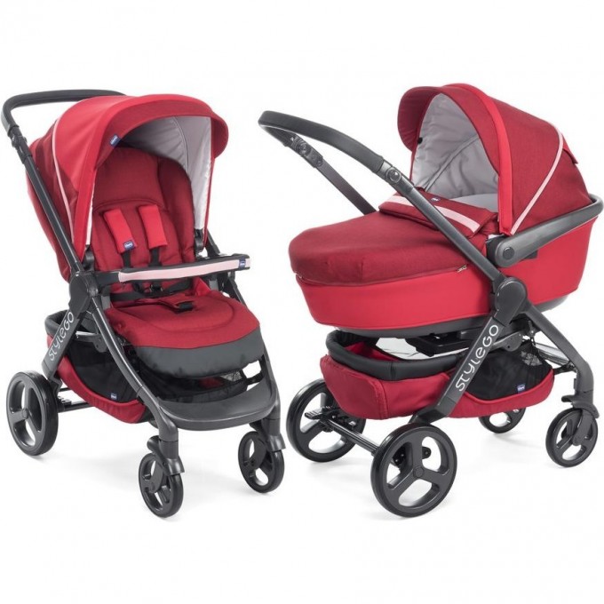 Коляска CHICCO DUO STYLEGO (2в1), Red Passion 07079430640000