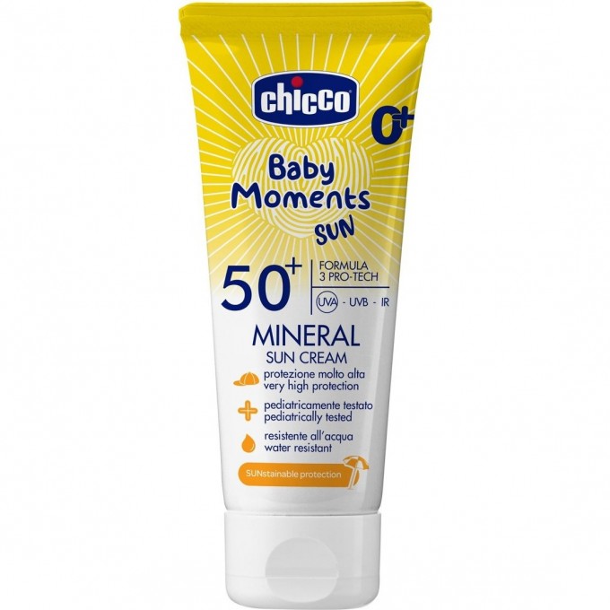 Крем солнцезащитный CHICCO SOLARE MINERAL SPF50+ минеральный 75мл 00011259000000