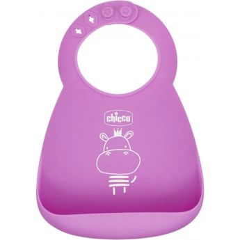Нагрудник силиконовый CHICCO EASY ROLL PINK Нагрудник силиконовый CHICCO EASY ROLL PINK