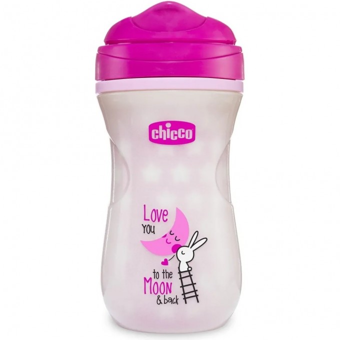 Поильник CHICCO GLOWING CUP 14+, розовый 6971100000