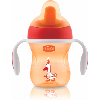 Поильник CHICCO TRAINING CUP 6м+ оранжевый Поильник CHICCO TRAINING CUP 6м+ оранжевый