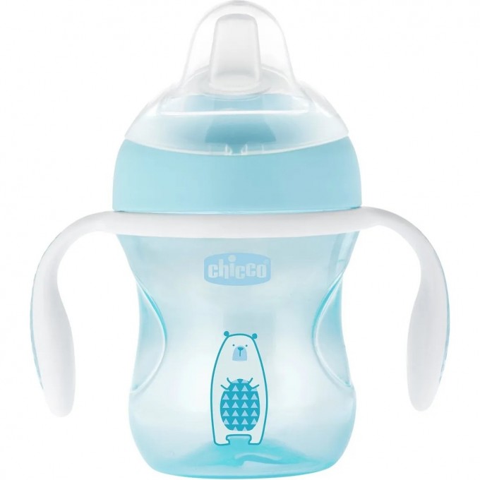Поильник CHICCO TRANSITION CUP 4м+ голубой 00006911200000