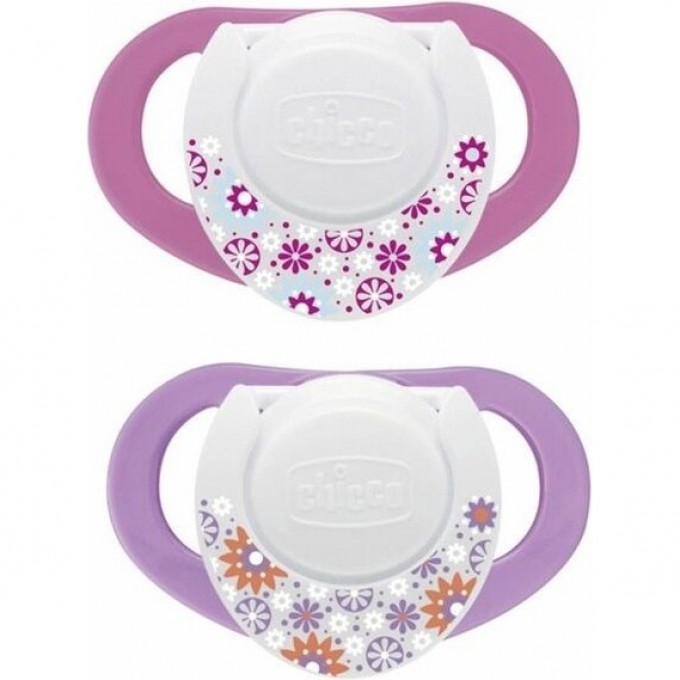 Пустышка латексная CHICCO PHYSIO COMPACT 6-12м+ 2 шт розовая 00074822110000
